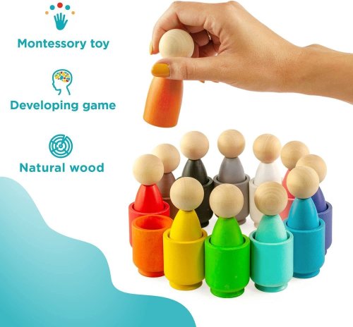 Montessori Activities Rainbow Toy for Toddlers and Preschoolers