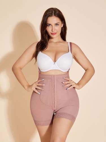 Faja Compression Open Bust Body Shapewear for Women Hourglass Curve - RosyBrown
