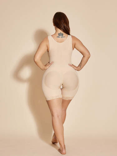 Waist Slimming Girdles Fajas Colombianas Full Body Shaper Compression Garment Shapewear - Tan