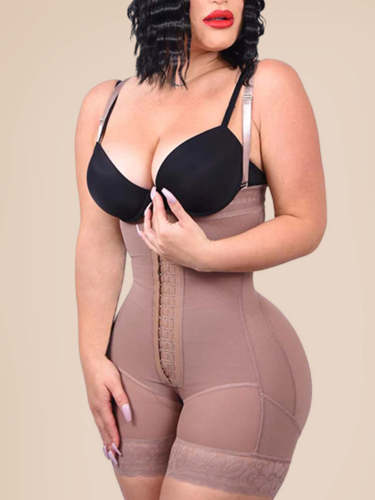 Shapewear for Women Tummy Control Body Shaper Butt Lifter Thigh Slimmer Faja Plus Size with Zipper Crotch