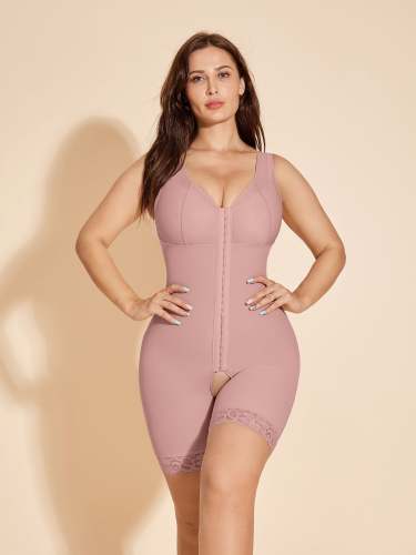 Faja Colombianas Compression Garment Post-operative Shaping with Bra - Rosy Brown