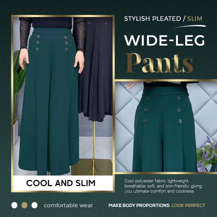 🔥LAST DAY 49% OFF - [Cool and Slim] Stylish Pleated Wide-leg Pants
