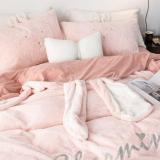 Chenille Crystal Velvet Bedding Set Quilt Cover Bed Sheet Pillowcase