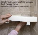Snap Up Corner Shelf-can hold up to 10 pounds (or 4 kg) and with water drain holes