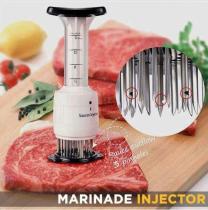Marinade Meat Injector-enjoy deeper and quicker penetration of marinades up to 40% reduced cooking time!