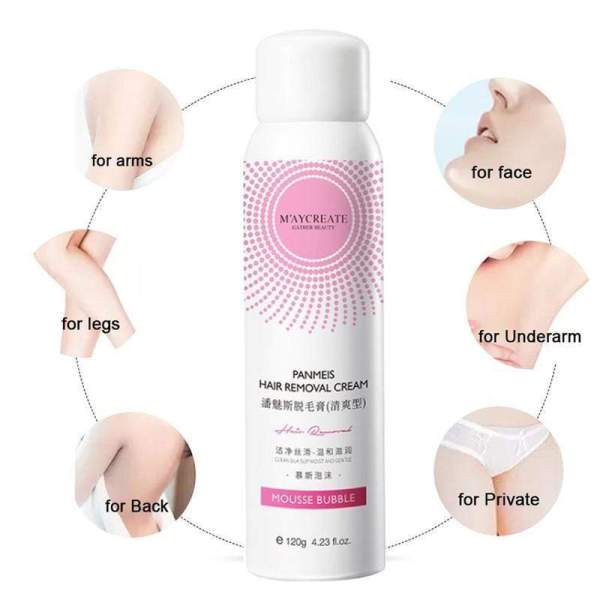 NATURAL & PAINLESS HAIR REMOVER MOUSSE SPRAY
