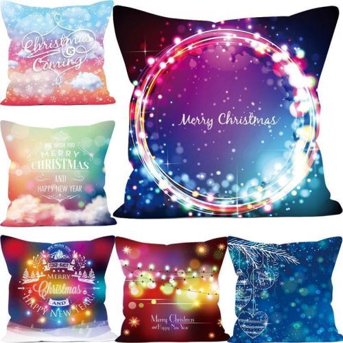 Christmas Pillowcase Dreamy Color Series Pillow case Car Sofa Hug Pillowcase