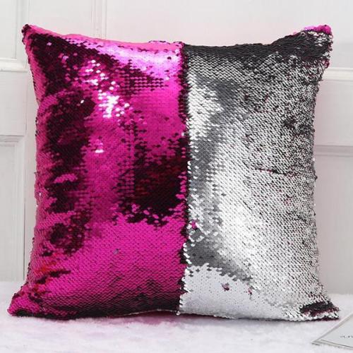 Pillow Case Super Soft Cushions With Glitter Mermaid Magical Reversible Color Patchwork Glitter Cushion Cases Dual-Side Sequins Pillowcase