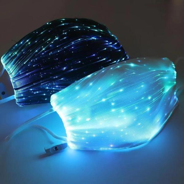 Colorful Fiber Optic Light Up Mask (Choice Of Seven Lights)
