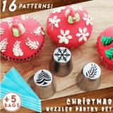 16 PCS Christmas Nozzles Pastry Set