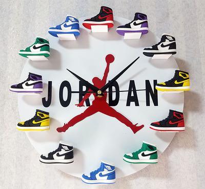 clock with mini sneakers