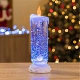 Rechargeable Colour Electronic LED Waterproof Candle With Glitter
