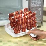 Removable Tray Microwave Bacon Cooker Shelf Rack Cooking Tool BBQ Barbecue Breakfast Meal Gadgets