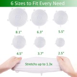 Zero-Waste Reusable Stretch & Seal Silicone Lids, Set of 6