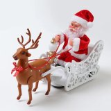 Santa Claus Riding Deer Sleigh