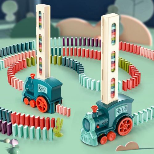 Domino Train Blocks Set Building And Stacking Toy