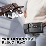 Waterproof Multipurpose PU Leather Sling Crossbody Chest Waist Bag