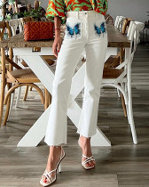 Casual Butterfly Print Pants