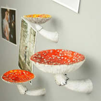 3 Size Mushroom Wall Hanging Shelf Ornaments including Necessary Accessories