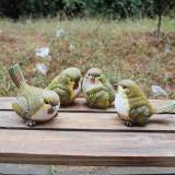 Set of 4 Bird Statues Garden Decor