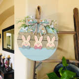 Easter Wooden Bunny Door Sign