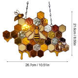Retro Stained Honeycomb Window/Wall Hanging Ornament