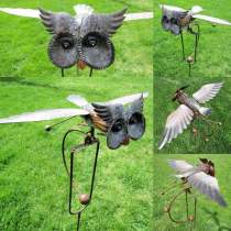 Metal Owl & Eagle Shaped Garden Stake Decor