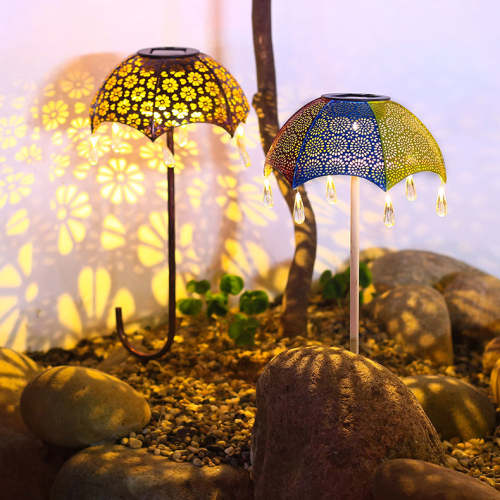 Umbrella Shaped Solar Light Garden Decor