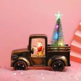 HinowTM Santa Claus With Water Injection Tractor Wind Lamp Decorations