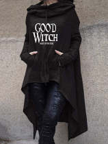 GOOD WITCH MOST OF THE TIME Printed Long-sleeved Women's Sweater With Two Wool Pockets