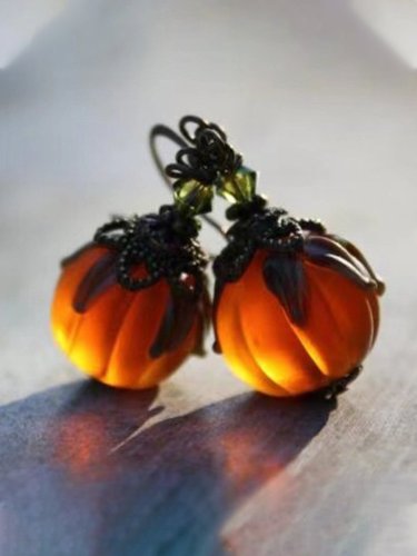 Halloween Vintage Pumpkin Earrings