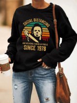 Women's Casual SOCIAL DISTANCING AND WEARING A MASK IN PUBLIC SINCE 1978 Printed Long Sleeve Top