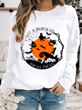 Women's Halloween & Witch Print Sweatshirt