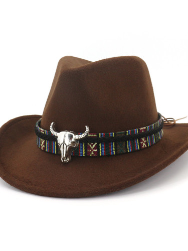 Western Bull Woven Cowboy Cowgirl Hat