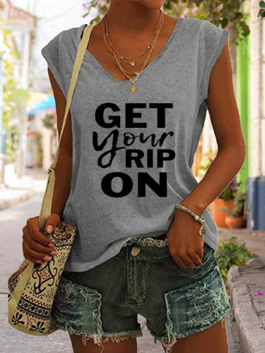 Get Your Rip On Graphic Claws Cap Sleeve Tank Top
