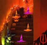 🎃HALLOWEEN Decorations Glowing Witch Hat Decorations - 2 in 1 Hanging/Wearable