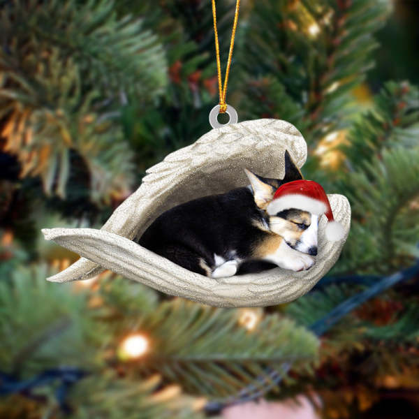 Tricor corgi Sleeping Angel Christmas Ornament