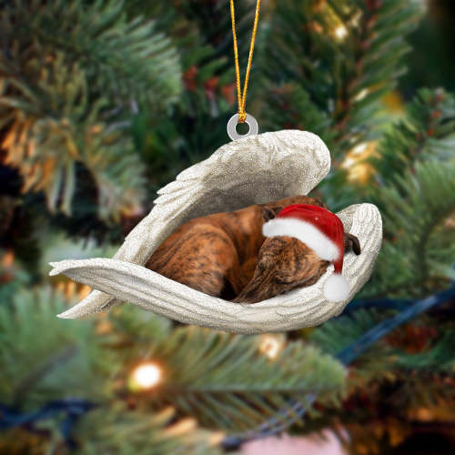 Whippet Sleeping Angel Christmas Ornament