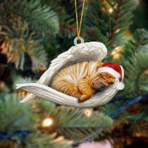 Shar pei Sleeping Angel Christmas Ornament