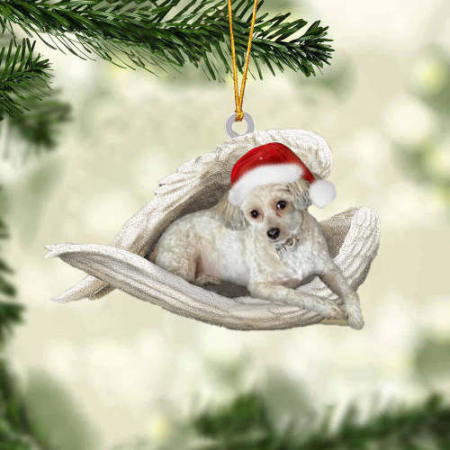 Chinese Crested 2 Sleeping Angel Christmas Ornament