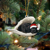 Cockapoo (Black) Sleeping Angel Christmas Ornament