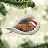 Labradoodle Sleeping Angel Christmas Ornament