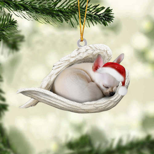 Chihuahua1-1 Sleeping Angel Christmas Ornament
