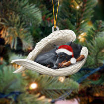 Doberman Sleeping Angel Christmas Ornament