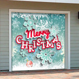 Snowman Merry Christmas-Outdoor Christmas Holiday Garage Door Banner Decor