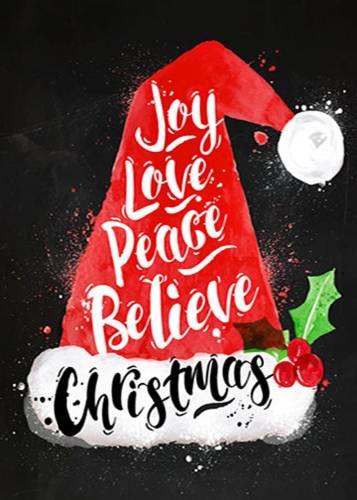 Joy, Love, Peace, Believe Door Cover - Christmas Door Covers - Outdoor Christmas Decorations - Front Door Decor - Holiday Door Covers