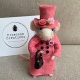 Queen Mouse Needle Felt Mouse and Her Tiny London Bear