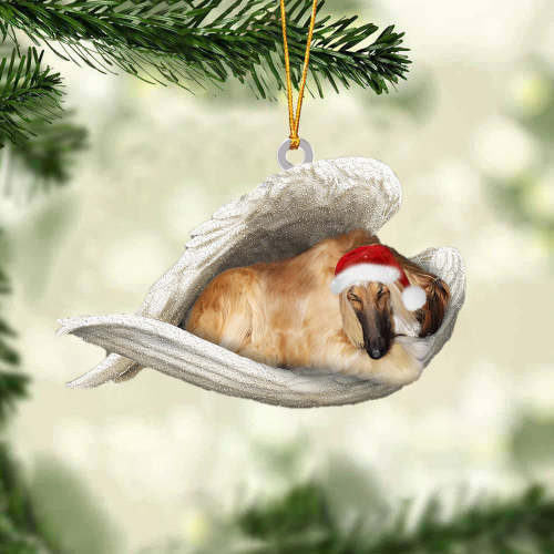 Afghan Hound Sleeping Angel Christmas Ornament