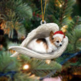 Papillon02 Sleeping Angel Christmas Ornament