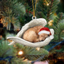 Goldendoodle2 Sleeping Angel Christmas Ornament